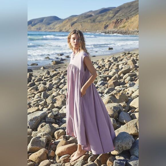 NWOT Free People Madelyn Midi Dress - Black - Picture 8 of 10